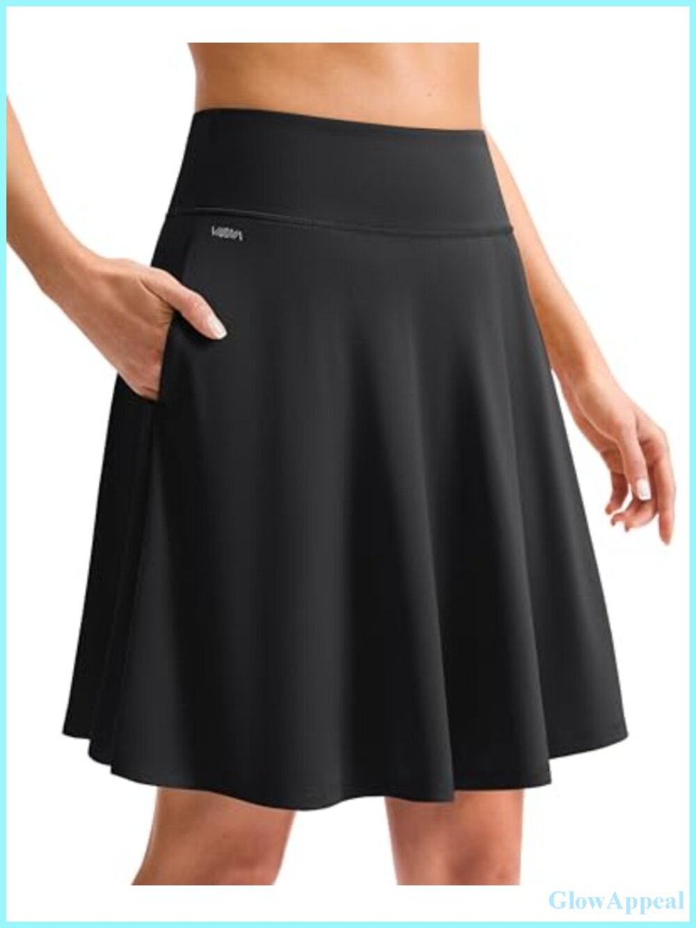 High Waisted Knee Length Skort for Women Pleated Golf Tennis Skirt with Pockets